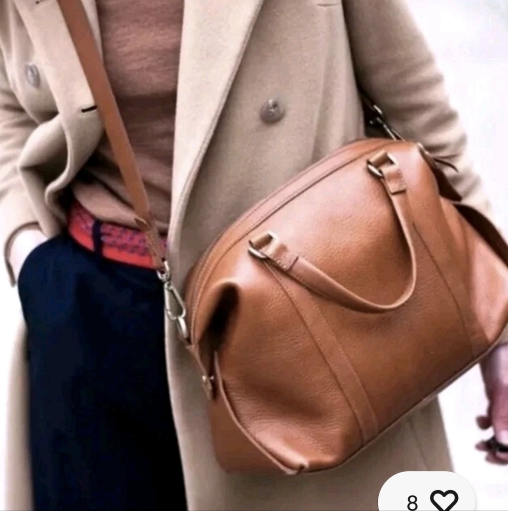 Madewell Kensington Satchel Handbag Cognac English Saddle